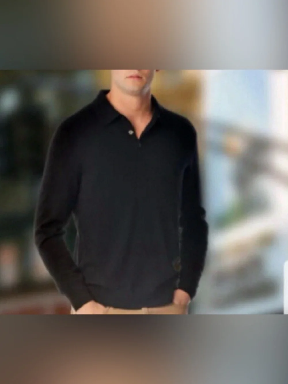 VTG Raffi Linea Uomo Mens Merino Wool Sweater M Collared Quiet Luxury Australia